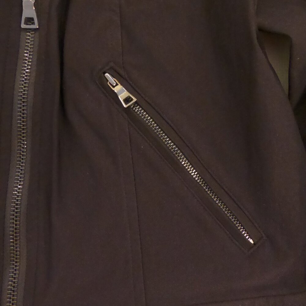 NWOT WOMENS APT. 9 KOHLS BLACK MOTO STYLE FULL ZIPPER JACKET PETITE XL - Picture 10 of 15